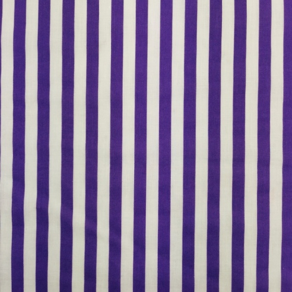 Polycotton Stripes Purple